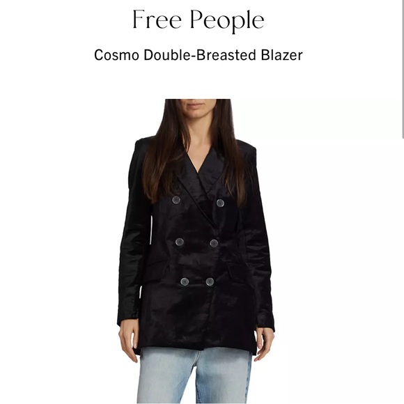 Free People Cosmo double breasted velvet jacket. Sz S/M - Picture 1 of 7